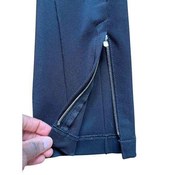 The Row Slim Cigarette Pants Viscose Size XS Black High Rise Ankle Zip - Picture 4 of 6